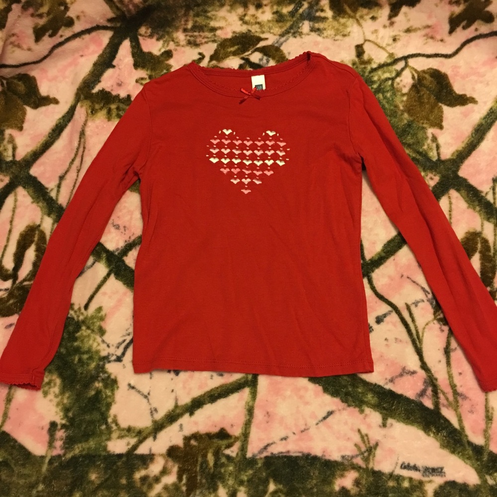 Gap red long sleeve top Sz 6/7